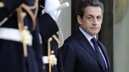 Nicolas Sarkozy à l'Elysée, le 8 février 2012. (AFP - Eric Feferberg)