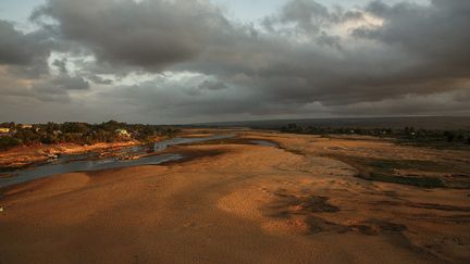 &nbsp;En raison d’une sécheresse persistante, "des chutes drastiques de production de l'ordre de 40 à 60% par rapport à la moyenne des cinq dernières années" ont touché les principales cultures de Madagascar comme le riz, le maïs ou le manioc, rappelle en avril 2021 l'Organisation des Nations unies pour l’alimentation et l’agriculture (FAO). Même le débit de la rivière Mandrare, principale source d’eau de plusieurs communes du sud-est, a considérablement diminué.&nbsp; &nbsp; (RIJASOLO /AFP)