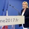 Marine Le Pen, le 16 juillet 2016, au siège du Front national à Nanterre (Hauts-de-Seine). (ALAIN JOCARD / AFP)