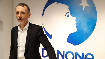 Le PDG de Danone, Emmanuel Faber, en 2018. (PATRICK KOVARIK / AFP)