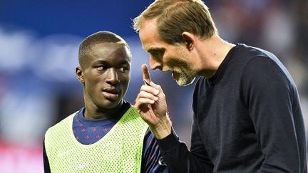 Moussa Diaby et Thomas Tuchel (JOHN SPENCER/SIPA)