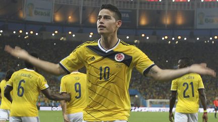 &nbsp; (James Rodriguez, meilleur joueur des phases de poule, confirme face à l'Uruguay en marquant un doublé © Maxppp)