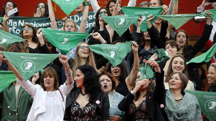 Manifestation à Cannes pour défendre le droit à l'avortement en Argentine (18 mai 2019) (SEBASTIEN NOGIER / EPA / Newscom / MaxPPP)