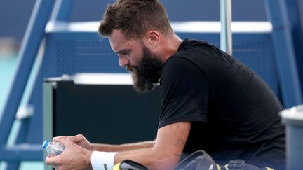 Benoit Paire lors de sa défaite au premier tour de Miami, le 27 mars 2021. (MATTHEW STOCKMAN / GETTY IMAGES NORTH AMERICA)