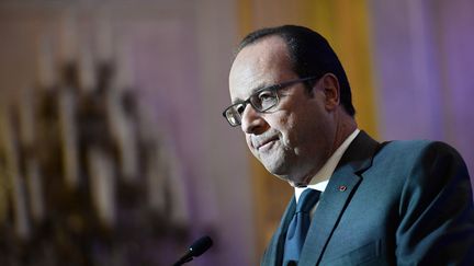 François Hollande durant son discours "Refaire la démocratie", à&nbsp;l'Hotel de Lassay à&nbsp;Paris, jeudi 6 octobre. (STEPHANE DE SAKUTIN / POOL / AFP)