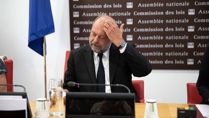 Le ministre de la Justice Eric Dupond-Moretti, lundi 20 juillet 2020 devant la commission des lois de l'Assemblée nationale, à Paris. (MAXPPP)