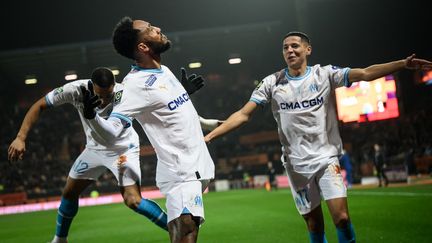 Aubameyang célèbre son but face à Lorient, le 10 décembre 2023. (AFP)