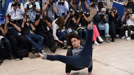 Le jeune comédien est à Cannes pour "Géronimo" de Tony Gatliff. Il s'était déjà fait remarquer dans "La Braconne", de Samuel Rondière, au côté de Patrick Chesnais. 
 (ALBERTO PIZZOLI / AFP)