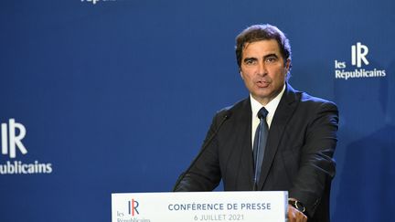 Le président du parti Les Républicains, Christian Jacob, le 6 juillet 2021 à Paris. (ALAIN JOCARD / AFP)