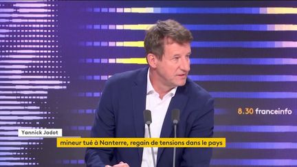 Le députée européen EELV Yannick Jadot était l'invité du 8h30 franceinfo jeudi 29 juin 2023. (FRANCEINFO)