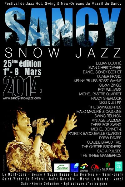 L'affiche de cette 25e édition
 (Sancy Snow Jazz)