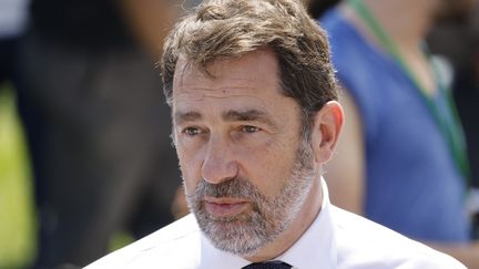 Christophe Castaner, alors président du groupe LREM à l'Assemblée nationale, en campagne pour la réélection d'Emmanuel Macron à Marseille, le 16 avril 2022. (LUDOVIC MARIN / AFP)