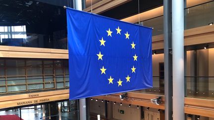 Le Parlement européen à Strasbourg, le 13 mai 2023. (JULES HAUSS / RADIOFRANCE)