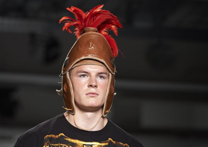 Liam Hodges pap masculin printemps-été 2019, à Londres, juin 2018
 (NIKLAS HALLE&#039;N / AFP)