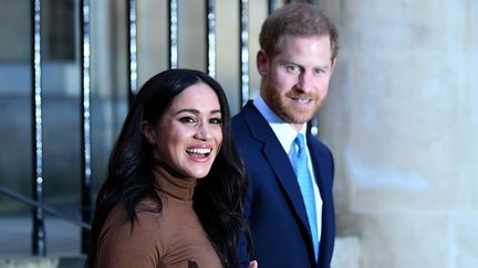 Le prince Harry et son épouse Meghan à Londres (Grande-Bretagne), le 7 janvier 2020. (DANIEL LEAL-OLIVAS / POOL)