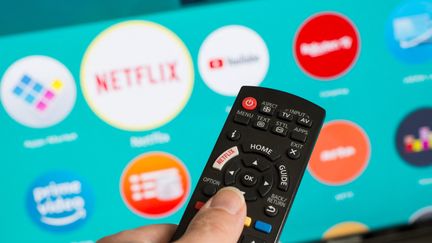 L'Arcom a analysé les trente épisodes de séries et films les plus regardés de Netflix, Disney+ et Amazon Prime vidéo. (RICCARDO MILANI / HANS LUCAS / AFP)