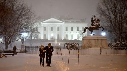 Devant la Maison Blanche, à Washington, le 22 janvier 2016. (MLADEN ANTONOV / AFP)