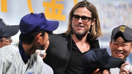 Brad Pitt à Tokyo pour la promotion du film &quot;Moneyball&quot; (09/11/2011)
 (AFP / Kazuhiro Nogi)