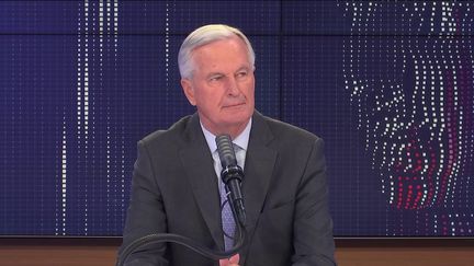 Michel Barnier,&nbsp;candidat à la primaire de la droite, ex-négociateur en chef du Brexit pour l'Union européenne, était l'invité du "8h30 franceinfo", vendredi 24 septembre 2021. (FRANCEINFO / RADIOFRANCE)