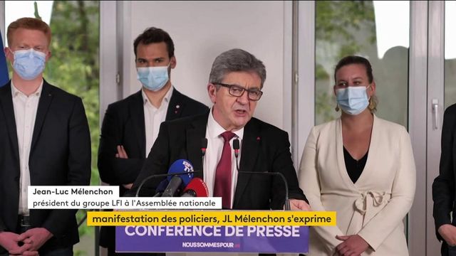 Manifestation de policiers : Mélenchon dénonce un caractère "factieux"