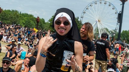 La nonne la plus craquante du Hellfest 2023, samedi 17 juin. (MATHIEU PATTIER / OUEST FRANCE / MAXPPP)