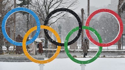 Les anneaux olympiques à Sapporo au Japon, en 2022. Photo d'illustration. (NAOKI HARANAKA / YOMIURI)