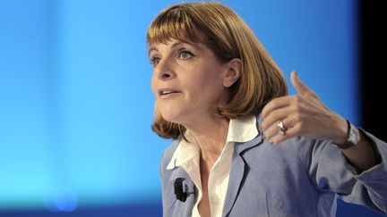 L'ex-patronne d'Areva, Anne Lauvergeon, au "Grand Journal" de Canal+, le 12 avril 2012. (BERTRAND GUAY / AFP)