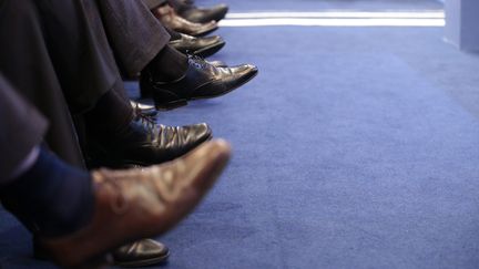 Des participants au 96e Congr&egrave;s des maires et pr&eacute;sidents de communaut&eacute;s &agrave; la Porte de Versailles, le 19 novembre 2013 &agrave; Paris. (MAXPPP)