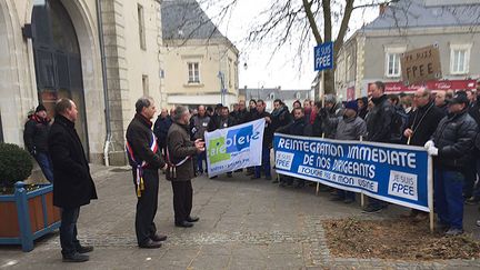 &nbsp; (La manifestation des salariés de la société FPEE le 9 février 2051. Ils réclament alors le retour de leurs patrons © Radio France / Mathilde Lemaire)