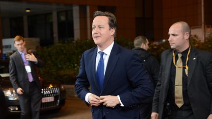 Le Premier ministre britannique David Cameron, ici &agrave; Bruxelles&nbsp;(Belgique), le 22 novembre 2012, ne se rendra pas &agrave; la c&eacute;r&eacute;monie de remise du prix Nobel de la paix 2012 &agrave; Oslo (Norv&egrave;ge). (THIERRY CHARLIER / AFP)