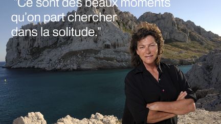 Interrog&eacute;e par Canal+ sur la solitude du marin, Florence Arthaud confie son plaisir d'&ecirc;tre seule sur la mer. "Ce n&rsquo;est pas une solitude souffrance (...) C&rsquo;est une solitude enrichissante, o&ugrave; l&rsquo;on se retrouve avec soi-m&ecirc;me et qui nous aide &agrave; vivre pour le reste de la vie", explique-t-elle. (  MAXPPP)