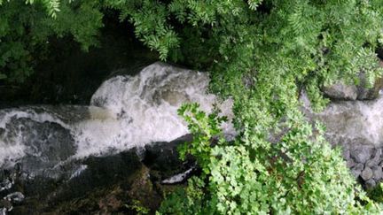 Le canyon de Pussy sur la commune de la Léchère, le 17 juin 2011 où trois personnes ont été emportées par une vague (AFP/Jean-Pierre Clatot)