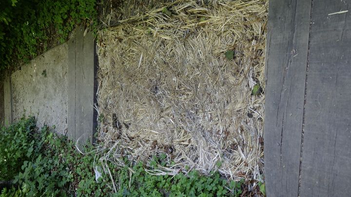 Paille, bois, écorces de pin, gravier, terre, sable... La balade peut se faire sans danger, pieds nus, dans le jardin "Les pieds sur terre".&nbsp; (ISABELLE MORAND / RADIO FRANCE / FRANCE INFO)