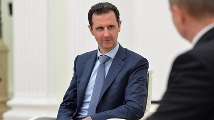 Le président syrien Bachar Al-Assad, le 21 octobre 2015 à Moscou (Russie). (KREMLIN PRESS OFFICE / ANADOLU AGENCY / AFP)