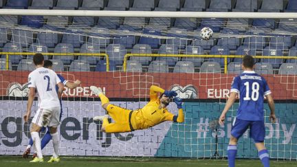 Hugo Lloris décisif avec les Bleus face à la Bosnie-Herzégovine le 31 mars 2021 (PHOTOPQR/LE PARISIEN/MAXPPP) (OLIVIER CORSAN / MAXPPP)