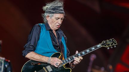 Keith Richards, le 4 juillet 2015, &agrave; Indianapolis aux Etats-Unis. (MICHAEL HICKEY / GETTY IMAGES NORTH AMERICA / AFP)