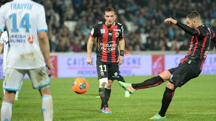 Valentin Eysseric (OGC Nice) au coup franc. 