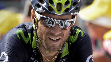 Le coureur espagnol de la Movistar Alejandro Valverde (YUZURU SUNADA / BELGA MAG)