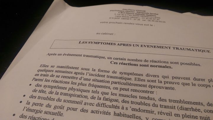 &nbsp; (Les symptômes après un événement traumatique © Radio France / Jérôme Jadot)