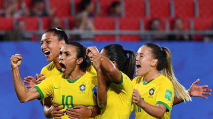 La Brésilienne Marta est devenue la meilleure buteuse de l'histoire de la Coupe du monde. (PHILIPPE HUGUEN / AFP)