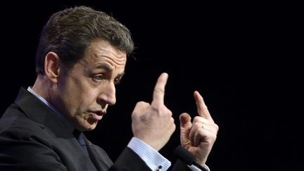 Le candidat UMP à l'élection présidentielle Nicolas Sarkozy