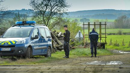 Des recherches sont menées le 29 octobre 2019 à Fromy (Ardennes) pour retrouver le corps d'Anaïs Guillaume. (AURELIEN LAUDY PHOTOGRAPHE JOURNAL L'UNION-L'ARDENNAIS / MAXPPP)