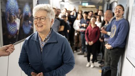 Anne L'Huillier a reçu le prix Nobel de physique le 3 octobre 2023. (OLA TORKELSSON / TT NEWS AGENCY)