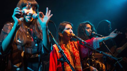 Les trois soeurs de A-WA en concert à Jérusalem (28 janvier 2016)
 (Menahem Kahana / AFP)