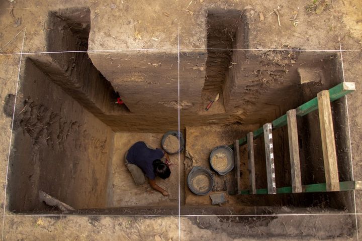 Fouilles archéologiques sur le site de Mamiraua, Amazonie, Nord du Brésil, le 22 août 2018 (BERNARDO OLIVEIRA / MAMIRAUA INSTITUTE OF SUSTAINABL)