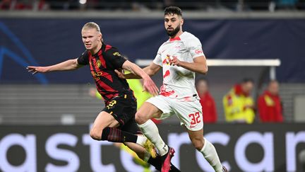 À l'image de son équipe, Erling Haaland n'est pas parvenu à trouver la solution face au RB Leipzig, mercredi 22 février. (HENDRIK SCHMIDT / DPA)