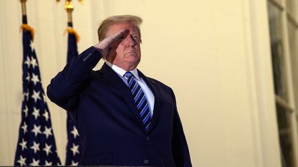 Le président américain, Donald Trump, à la Maison Blanche, à Washington, lundi 5 octobre 2020. (NICHOLAS KAMM / AFP)