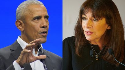 Barack Obama et Anne Hidalgo se sont rencontrés vendredi 15 mars. (VALENTIN FAIVRE / HANS LUCAS / HANS LUCAS VIA AFP)