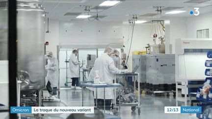 Des techniciens de laboratoire travaillent sur Omicron (France 3)