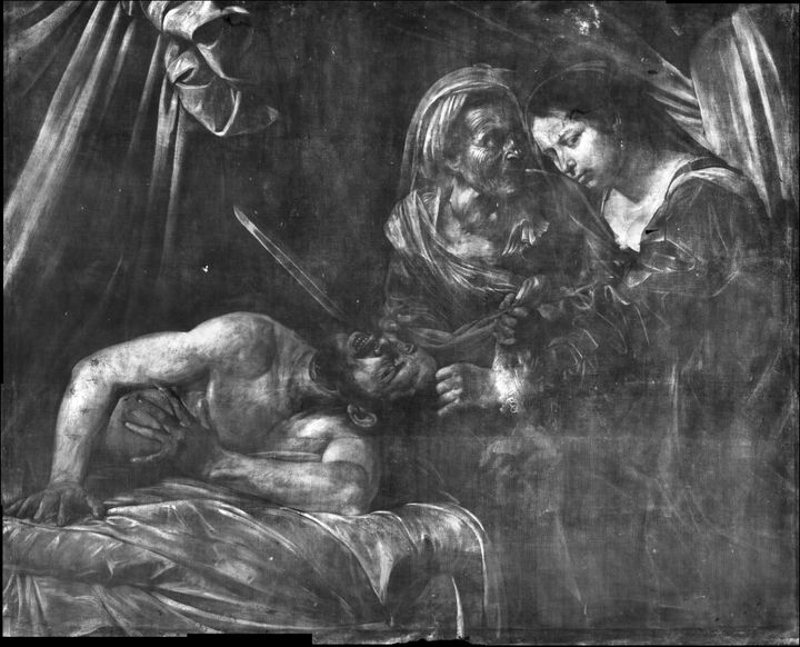 Radiographie du tableau "Judith et Holopherne" redécouvert en 2014 (Cabinet Turquin)